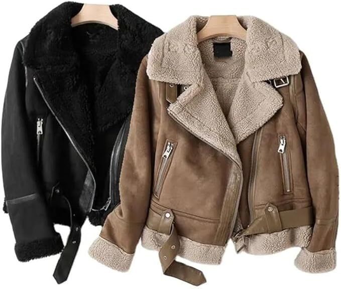 Faux Fur Lined Moto Jacket